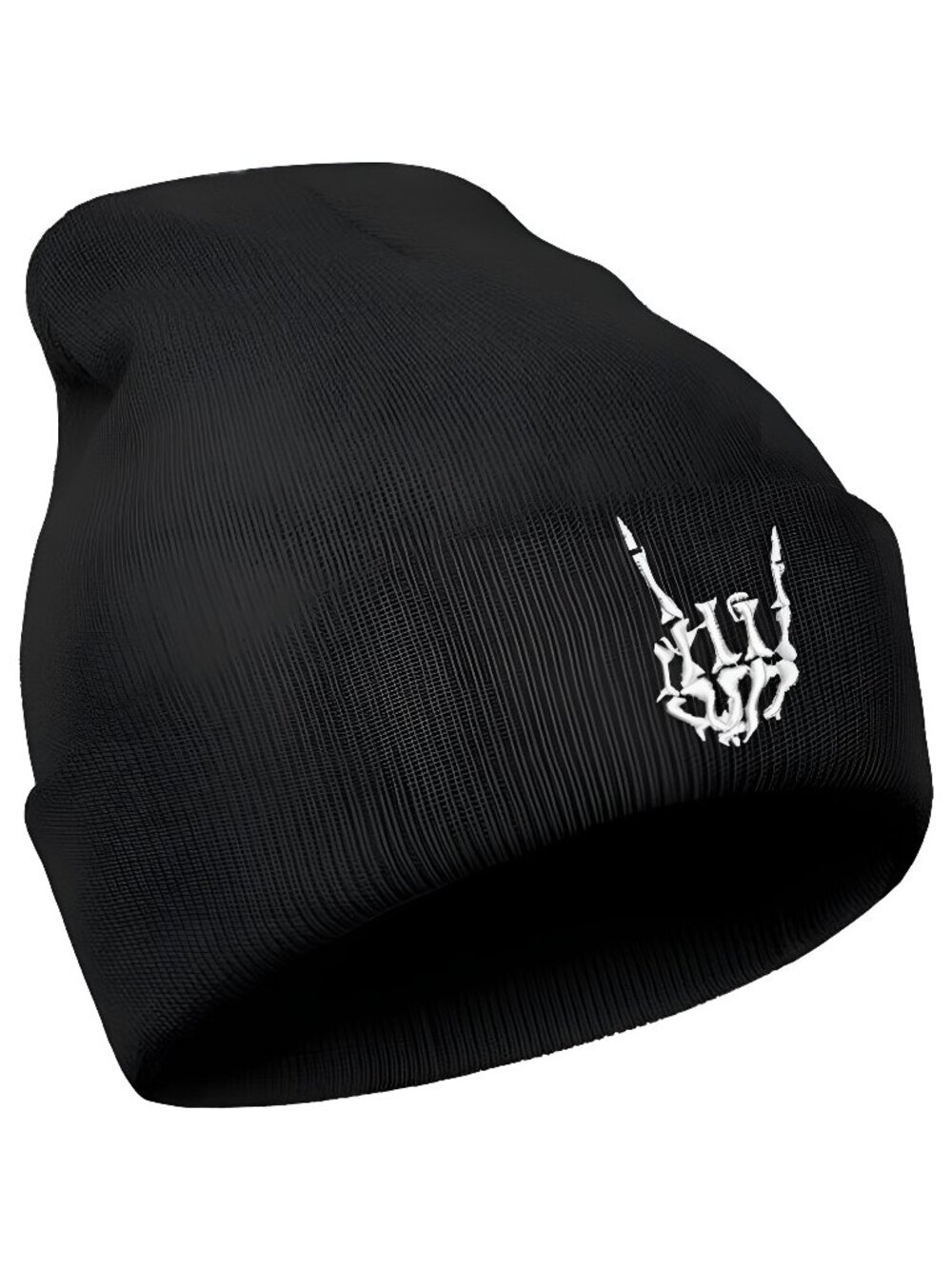 Halloween Skull Goth Knit Beanie Hats for Men Women Cool Emo Gothic Birthday